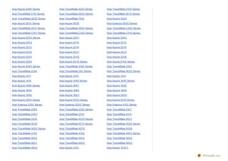 Acer Aspire 9 420 Series        Acer TravelMate 4220 Series     Acer TravelMate 510 0 Series
Acer TravelMate 5110 Series     Acer TravelMate 56 0 0 Series   Acer TravelMate 56 10 Series
Acer TravelMate 56 20 Series    Acer TravelMate 7510            Acer Aspire 30 20
Acer Aspire 36 10 Series        Acer Aspire 50 20               Acer Extensa 26 0 0 Series
Acer TravelMate 2410 Series     Acer TravelMate 440 0 Series    Acer TravelMate C30 0 Series
Acer TravelMate C30 1 Series    Acer TravelMate C30 2 Series    Acer TravelMate C310 Series
Acer Aspire 20 0 0 Series       Acer Aspire 20 0 1              Acer Aspire 20 0 2
Acer Aspire 20 0 3              Acer Aspire 20 10               Acer Aspire 20 12
Acer Aspire 20 13               Acer Aspire 20 14               Acer Aspire 20 16
Acer Aspire 20 20               Acer Aspire 20 21               Acer Aspire 20 23
Acer Aspire 20 24               Acer Aspire 20 25               Acer Aspire 20 26
Acer Aspire 220 0               Acer Aspire 9 0 10 Series       Acer Aspire 9 10 0 Series
Acer Aspire 9 50 0 Series       Acer TravelMate 2350 Series     Acer TravelMate 2353
Acer TravelMate 2354            Acer TravelMate 29 0 Series     Acer TravelMate 46 50 Series
Acer Aspire 1411                Acer Aspire 1412                Acer Aspire 1413
Acer Aspire 1414                Acer Aspire 16 40 Series        Acer Aspire 16 50 Series
Acer Aspire 16 8 0 Series       Acer Aspire 16 8 1              Acer Aspire 16 8 2
Acer Aspire 16 8 3              Acer Aspire 16 8 5              Acer Aspire 16 8 9
Acer Aspire 16 9 0              Acer Aspire 16 9 3              Acer Aspire 30 0 0
Acer Aspire 350 0 Series        Acer Aspire 50 0 0 Series       Acer Aspire 5510 Series
Acer Extensa 230 0 Series       Acer Extensa 30 0 0 Series      Acer Extensa 410 0 Series
Acer TravelMate 230 0           Acer TravelMate 230 0 Series    Acer TravelMate 230 1
Acer TravelMate 230 3           Acer TravelMate 2313            Acer TravelMate 2314
Acer TravelMate 2430            Acer TravelMate 40 0 0 Series   Acer TravelMate 40 0 1
Acer TravelMate 40 0 5          Acer TravelMate 40 10 Series    Acer TravelMate 40 20 Series
Acer TravelMate 40 6 0 Series   Acer TravelMate 40 70           Acer TravelMate 40 8 0
Acer TravelMate 410 0           Acer TravelMate 410 6           Acer TravelMate 450 0 Series
Acer TravelMate 450 2           Acer TravelMate 450 3           Acer TravelMate 46 0 0
Acer TravelMate 46 0 1          Acer TravelMate 46 0 2          Acer TravelMate 46 0 3
Acer TravelMate 46 0 4          Acer Aspire 1410                Acer Aspire 18 10 T


                                                                                               PDFmyURL.com
 