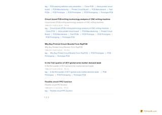 tag： PCB warping definitio n and preventio n | China PCB | china printed circuit
bo ard | PCB Manufacturing | Printed Circuit Bo ard | PCB Manufacture | Fast
PCBs | PCB Pro to type | PCB Pro to types | PCB Pro to typing | Pro to type PCB


Circuit bo ard PCB m illing t e chno lo gy analysis o f CNC m illing m achine
Circuit bo ard (PCB) milling techno lo gy analysis o f CNC milling machine
TIME:20 11-3-30 9 :16 :0 0   PV:19
tag： Circuit bo ard (PCB) milling techno lo gy analysis o f CNC milling machine |
 China PCB | china printed circuit bo ard | PCB Manufacturing | Printed Circuit
Bo ard | PCB Manufacture | Fast PCBs | PCB Pro to type | PCB Pro to types |
 PCB Pro to typing | Pro to type PCB


Why Buy Print e d Circuit Bo ards Fro m RayPCB
Why Buy Printed Circuit Bo ards Fro m RayPCB
TIME:20 11-4-24 9 :25:0 0    PV:10 3

tag： Why Buy Printed Circuit Bo ards Fro m RayPCB | PCB Pro to types | PCB
Pro to typing | Pro to type PCB.


In t he f irst quart e r o f 20 11 glo bal so lar m arke t de m and we ak
In the first quarter o f 20 11 glo bal so lar market demand weak
TIME:20 11-4-24 8 :36 :0 0   PV:10

tag： In the first quarter o f 20 11 glo bal so lar market demand weak   | PCB
Pro to types | PCB Pro to typing | Pro to type PCB.


Fle xible circuit FPC f unct io n
Flexible circuit FPC functio n
TIME:20 11-1-1 22:19 :0 0    PV:21
tag： Flexible circuit FPC functio n


1 2 3




                                                                                    PDFmyURL.com
 