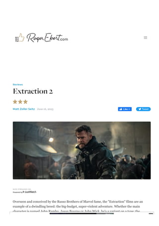 Extraction 2 movie review & film summary (2023)