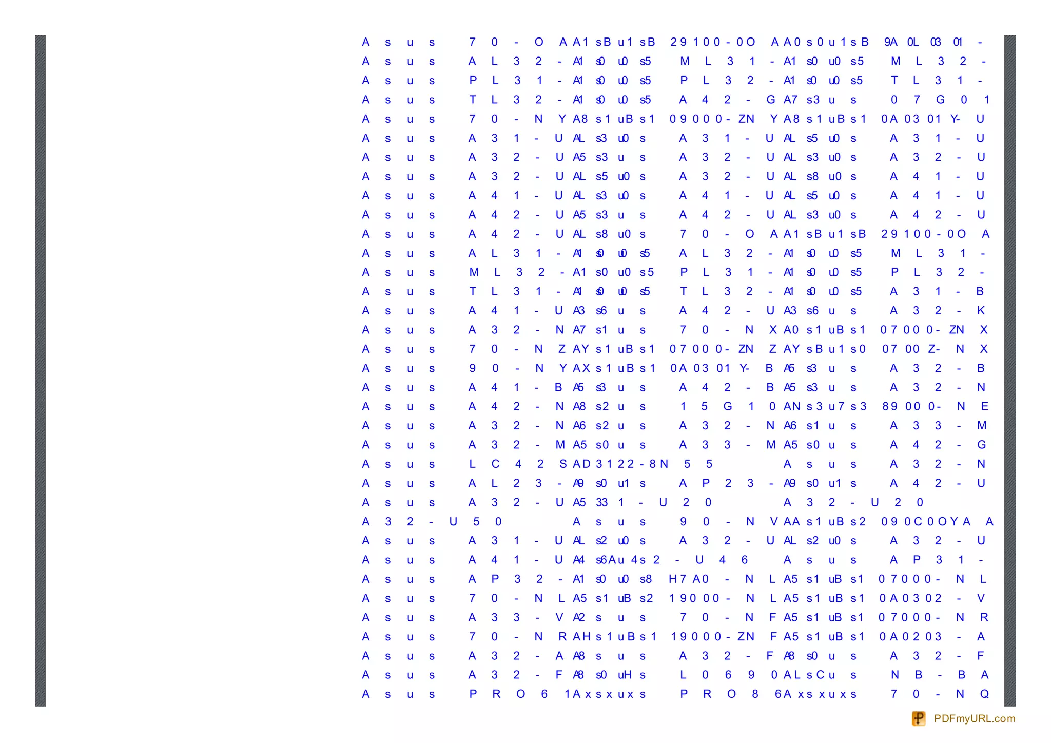 A   s   u   s       7   0   -   O       A A1 sB u1 sB                29 100 - 0O                      A A0 s 0 u 1 s B             9A 0L 03      01      -           1       0       0
A   s   u   s       A   L   3   2       -    A1   s0   u0   s5            M       L       3       1   - A1 s0 u0 s 5                M    L   3       2       -       1       0       0
A   s   u   s       P   L   3   1       -    A1   s0   u0   s5            P   L       3       2       - A1 s0        u0 s5          T    L   3   1       -           1       0       0
A   s   u   s       T   L   3   2       -    A1   s0   u0   s5            A   4       2       -       G A7 s 3 u          s         0    7   G       0       1           6       D
A   s   u   s       7   0   -   N       Y A8 s 1 u B s 1             0 9 0 0 0 - ZN                   Y A8 s 1 uB s 1              0 A 0 3 0 1 Y-        U           5       3
A   s   u   s       A   3   1   -       U AL s3 u0 s                      A   3       1       -       U AL s5 u0 s                  A    3   1   -       U           L       8       0
A   s   u   s       A   3   2   -       U A5 s3 u           s             A   3       2       -       U AL s3 u0 s                  A    3   2   -       U           L       5
A   s   u   s       A   3   2   -       U AL s5 u0 s                      A   3       2       -       U AL s8 u 0 s                 A    4   1   -       U           5       3
A   s   u   s       A   4   1   -       U AL s3 u0 s                      A   4       1       -       U AL s5 u0 s                  A    4   1   -       U           L       8       0
A   s   u   s       A   4   2   -       U A5 s3 u           s             A   4       2       -       U AL s3 u0 s                  A    4   2   -       U           L       5       0
A   s   u   s       A   4   2   -       U AL s8 u 0 s                     7   0       -       O       A A1 sB u1 sB                29 100 - 0O               A           0       0
A   s   u   s       A   L   3   1       -    A1   s
                                                  0    u
                                                       0    s5            A   L       3       2       -    A1   s0   u0   s5        M    L   3       1   -           1       0       0
A   s   u   s       M   L   3       2       - A1 s0 u 0 s 5               P   L       3       1       -    A1   s0   u0   s5        P    L   3   2       -           1       0       0
A   s   u   s       T   L   3   1       -    A1   s
                                                  0    u
                                                       0    s5            T   L       3       2       -    A1   s0   u0   s5        A    3   1   -       B           4       3
A   s   u   s       A   4   1   -       U A3 s6 u           s             A   4       2       -       U A3 s6 u           s         A    3   2   -       K           7       2
A   s   u   s       A   3   2   -       N A7 s1 u           s             7   0       -       N       X A0 s 1 u B s 1             0 7 0 0 0 - ZN        X           H           1   B
A   s   u   s       7   0   -   N       Z AY s 1 u B s 1             0 7 0 0 0 - ZN                   Z AY s B u 1 s 0             0 7 0 0 Z-    N       X           M           1       B
A   s   u   s       9   0   -   N       Y AX s 1 uB s 1              0 A 0 3 0 1 Y-                   B A5      s3   u    s         A    3   2   -       B           5       3
A   s   u   s       A   4   1   -       B A5      s3   u    s             A   4       2       -       B A5 s3 u           s         A    3   2   -       N           8       2
A   s   u   s       A   4   2   -       N A8 s 2 u          s             1   5       G           1   0 AN s 3 u 7 s 3             89 00 0-      N       E           D           1       B
A   s   u   s       A   3   2   -       N A6 s 2 u          s             A   3       2       -       N A6 s 1 u          s         A    3   3   -       M           5       0
A   s   u   s       A   3   2   -       M A5 s 0 u          s             A   3       3       -       M A5 s 0 u          s         A    4   2   -       G           7       4
A   s   u   s       L   C   4   2       S AD 3 1 2 2 - 8 N                5       5                        A    s    u    s         A    3   2   -       N           X       9       0
A   s   u   s       A   L   2   3       -    A9   s0 u1 s                 A   P       2       3       - A9 s0 u 1 s                 A    4   2   -       U           5       3
A   s   u   s       A   3   2   -       U A5 33 1           -    U        2       0                        A    3    2    -    U     2   0
A   3   2   -   U   5   0                    A    s    u    s             9   0           -   N       V AA s 1 u B s 2             09 0C 0OY A                   A       S       0
A   s   u   s       A   3   1   -       U AL s2 u0 s                      A   3       2       -       U AL s2 u0 s                  A    3   2   -       U           4       6
A   s   u   s       A   4   1   -       U A4 s6 A u 4 s 2             -       U       4       6            A    s    u    s         A    P   3   1       -           1       0       0
A   s   u   s       A   P   3   2       - A1 s0        u0 s8         H 7 A0           -       N       L A5 s 1 uB s 1          0 70 0 0 -        N       L           5       1       B
A   s   u   s       7   0   -   N       L A5 s 1 uB s 2              1 90 00 -                N       L A 5 s 1 uB s 1             0A 03 02      -       V           2
A   s   u   s       A   3   3   -       V A2 s         u    s             7   0       -       N       F A5 s 1 uB s 1          0 70 0 0 -        N       R           H           1       B
A   s   u   s       7   0   -   N       R AH s 1 u B s 1             1 9 0 0 0 - ZN                   F A 5 s 1 uB s 1             0A 02 03      -       A           8
A   s   u   s       A   3   2   -       A A8 s         u    s             A   3       2       -       F A8      s0 u      s         A    3   2   -       F           8       0       A
A   s   u   s       A   3   2   -       F A8      s0 uH s                 L   0       6           9   0 AL s C u          s         N    B   -   B       A           T       -       A
A   s   u   s       P   R   O       6       1A x s x u x s                P   R           O       8       6A xs x u x s             7    0   -   N       Q               9       1       B

                                                                                                                                             PDFmyURL.com
 
