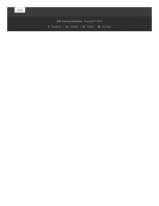 SendSend
BIS Training Solutions - Copyright © 2019
 Facebook /  LinkedIn /  Twitter /  YouTube
 