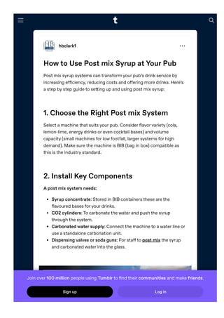 Overview of the Post Mix system and the advantage it gives at the time ...