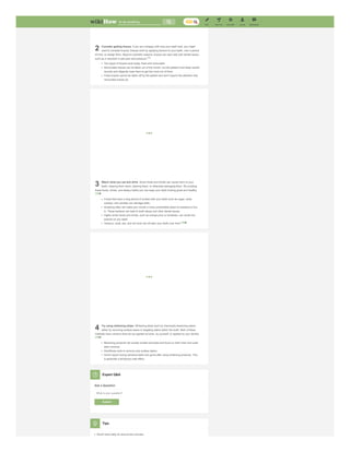 2 Consider getting braces. If you are unhappy with how your teeth look, you might
want to consider braces. Braces work by applying tension to your teeth, over a period
of time, to realign them. Beyond cosmetic reasons, braces can also help with dental issues
such as a reduction in jaw pain and pressure.
Two types of braces exist today, fixed and removable.
Removable braces can be taken out of the mouth, but the patient must keep careful
records and diligently wear them to get the most out of them.
Fixed braces cannot be taken off by the patient and don't require the attention that
removable braces do.
[11]
3 Watch what you eat and drink. Some foods and drinks can cause harm to your
teeth, wearing them down, staining them, or otherwise damaging them. By avoiding
these foods, drinks, and dietary habits you can keep your teeth looking great and healthy.
Foods that have a long period of contact with your teeth such as sugar, soda,
cookies, and candies can damage teeth.
Snacking often will make your mouth a more comfortable place for bacteria to live
in. These bacteria can lead to tooth decay and other dental issues.
Highly acidic foods and drinks, such as orange juice or tomatoes, can erode the
enamel on you teeth.
Tobacco, soda, tea, and red wine can all stain your teeth over time.
[12]
[13]
4 Try using whitening strips. Whitening strips work by chemically dissolving stains,
either by removing surface stains or targeting stains within the tooth. Both of these
methods have versions that can be applied at home, by yourself, or applied by your dentist.
Bleaching products will usually contain peroxide and focus on both inner and outer
stain removal.
Dentifrices work to remove only surface stains.
Some report having sensitive teeth and gums after using whitening products. This
is generally a temporary side effect.
[14]
Ask a Question
What is your question?
Submit
Brush twice daily for around two minutes.
Expert Q&A
Tips
to do anything...
MESSAGES
LOG IN
EXPLORE
HELP US
EDIT
PRO
 