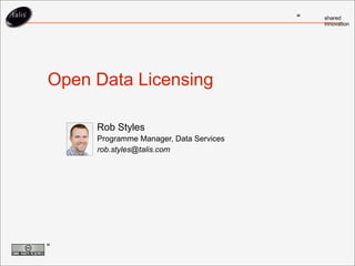Www2007, Open Data, Licensing