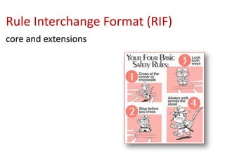 Rule Interchange Format (RIF)
core and extensions
 