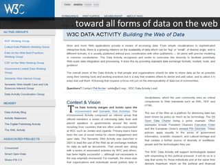 toward all forms of data on the web
 