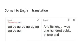 Somali to English Translation
 