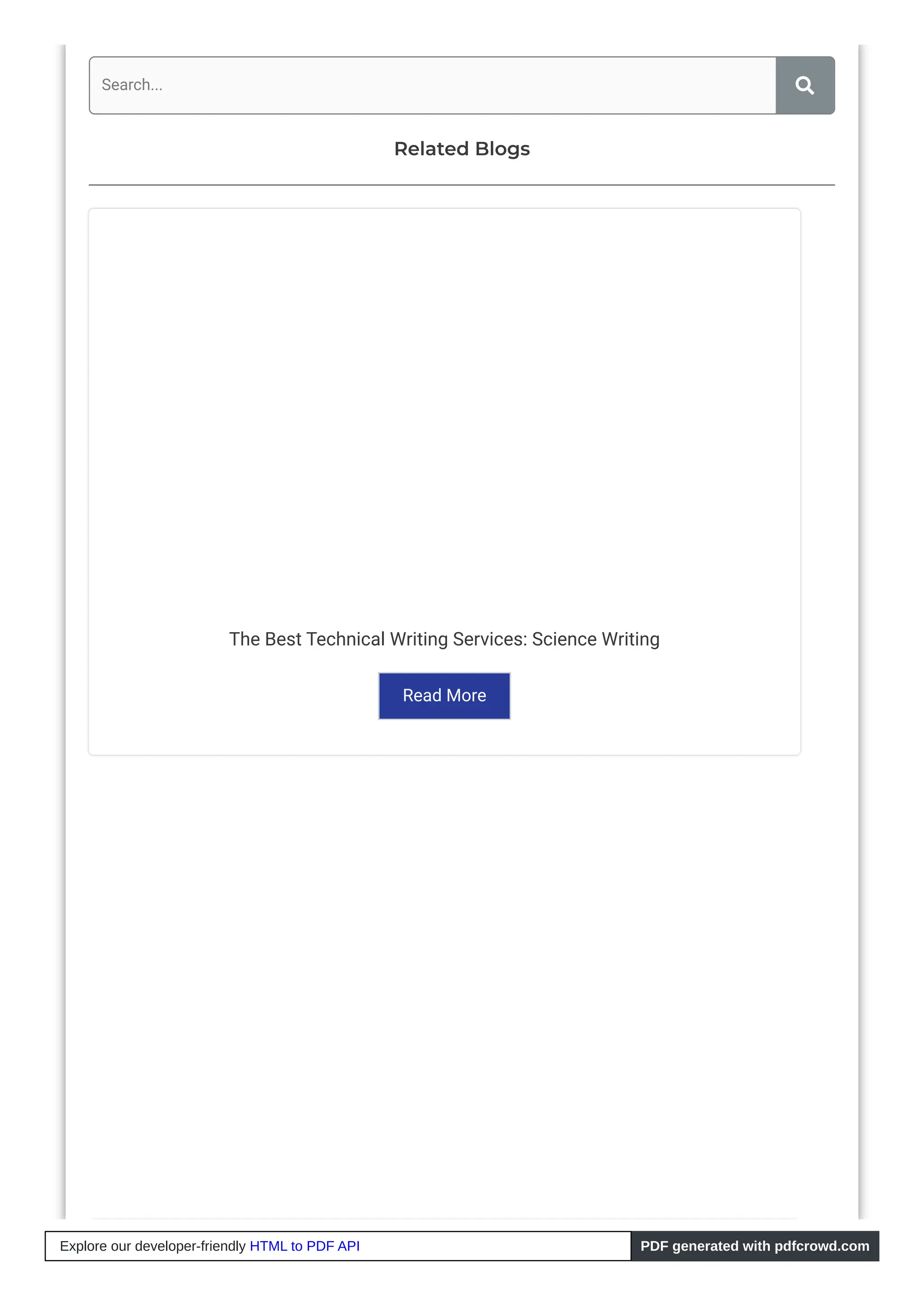 Search... 
Related Blogs
The Best Technical Writing Services: Science Writing
Read More
Explore our developer-friendly HTML to PDF API PDF generated with pdfcrowd.com
 