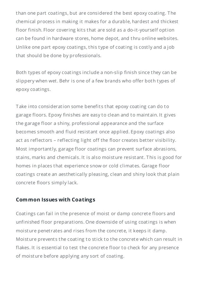 Keep Behr Garage Floor Coating In Mind For Garage Repair Project
