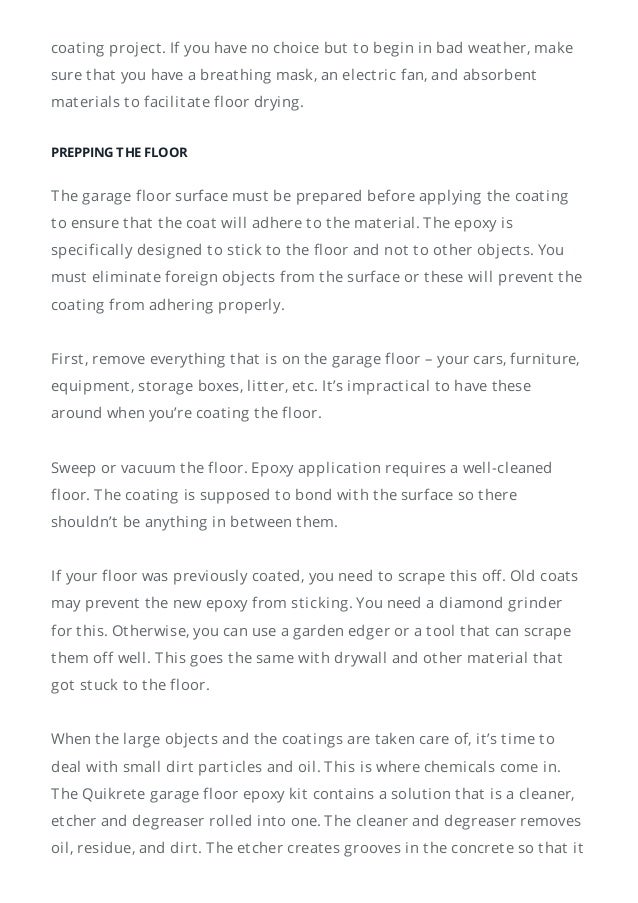 Best Garage Floor Coating