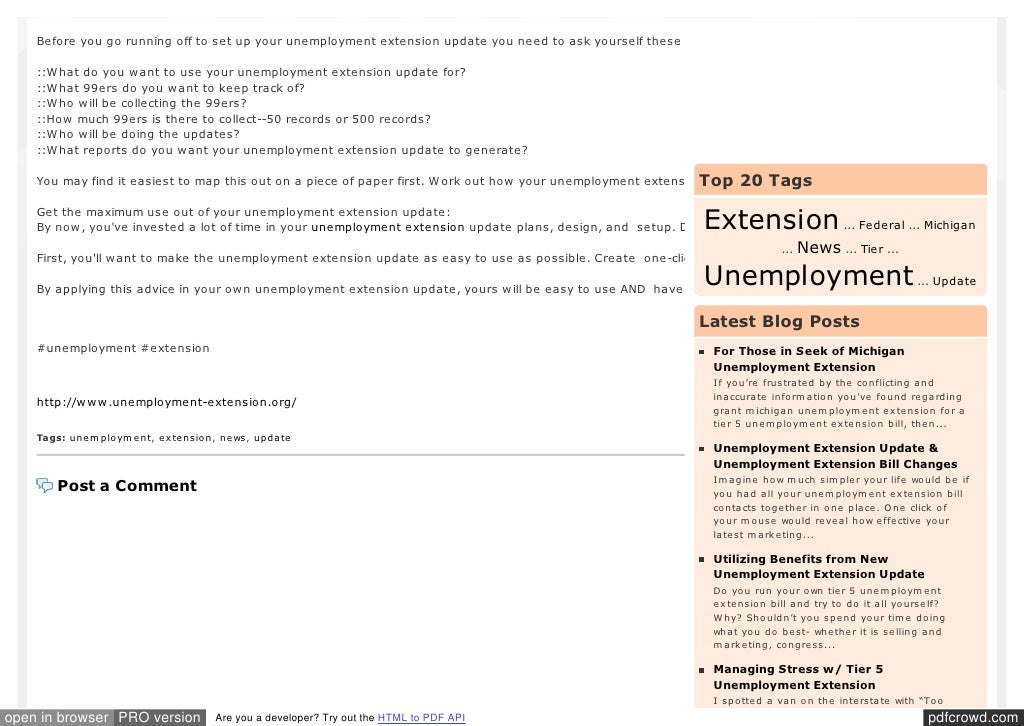 Michigan Unemployment Extension Unemployment Extension for 99ers