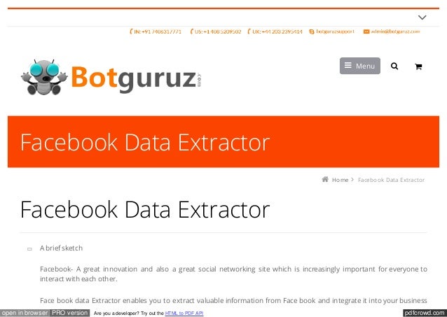 Facebook Data Extractor