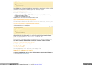 pdfcrowd.comopen in browser PRO version Are you a developer? Try out the HTML to PDF API
if(Some_Condition_Is_Matching)
{
return View("MyView");
}
else
{
return View("YourView");
}
}
Note: In Asp.Net MVC views and controllers are not tightly coupled. One action method can refer more than one view and one view can be
referred by more than one action method (by keeping them in Shared folder). It provides better reusability
What is the purpose of View function?
Creates ViewResult object which renders View to the response.
ViewResult internally creates the object of ViewPageActivator
ViewResult choose the correct ViewEngine and passes ViewPageActivator object as argument to ViewEngine’s constructor.
ViewEngine create the object of View class
ViewResult invoke the RenderView method of View.
Note: We have separate topic in the series disucssing Asp.Net MVC life cycle in detail.
What is the relation between ActionResult and ViewResult?
ActionResult is the abstract class whereas ViewResult is the multi level child of ActionResult. Multilevel because, ViewResult is the child of
ViewResultBase and ViewResultBase is the child of ActionResult.
If we want to return ViewResult why ActionResult is the ViewResult?
To achieve polymorphism. Look at the following example.
Hide Copy Code
public ActionResult GetView()
{
if(Some_Condition_Is_Matching)
{
return View("MyView");
}
else
{
return Content("Hi Welcome");
}
}
In the above example, when some condition is matching we are returning we are invoking “View” function which will return ViewResult
whereas in some other condition we are invoking “Content” function which is returning Content Result.
What is ContentResult?
ViewResult represents a complete HTML response whereas ContentResult represents a scalar text response. It’s just like returning pure
string. Difference is ContentResult is aActionResult wrapper around string result. ContentResult is also the child of ActionResult.
Is it possible to invoke View function without Parameter?
Yes, then it will find the view with name “CurrentActionName”.
What is for Day 2 ?
In day 2 we will talk about Models , Validation , Jquery and Json. So keep rocking , keep learning.
Learn MVC in 2 days (16 hours)
We both authors have started an initiative Learn MVC in 2 days i.e. Flat 16 hours. Below is the video for the same. If you are Mumbai you
can always connect us at http://stepbystepschools.net/
 