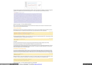 pdfcrowd.comopen in browser PRO version Are you a developer? Try out the HTML to PDF API
The size increase is because of extra bytes generated from viewstate , below is the snapshot of a viewstate. Lot of people can argue that
viewstate can be disabled but then we all know how developers are , if there is option given they would definitely try that out.
Solution for this problem: - “GET RID of SERVER CONTROLS”.
Note: -The rest of the three points down below are browny issues which have cropped up due to presence of code behind and server
controls. But the main thing is always performance.
HTML customization
Now because we are salves of the code behind and ASP.NET web server controls, we have “NO IDEA” what kind of HTML can come out
and how efficient they are. For example see the below ASPX code, can you guess what kind of HTML it will generate.
Hide Copy Code
<asp:Label ID="Label1" runat="server" Text="I am label">
<asp:Literal ID="Literal1" runat="server" Text="I am a literal">
<asp:Panel ID="Panel1" runat="server">I am a panel
Will Label generate DIV tag or SPAN tag ?. If you run the above code below are the respective generated HTML. Label generates a SPAN
, Literal generates simple text , Panel generates DIV tag and so on.
Hide Copy Code
<span id="Label1">I am label</span>
I am a literal
I am a panel
So rather than generating HTML using server controls how about writing HTML directly and taking complete control of HTML.
So the solution for this problem is “DO NOT USE SERVER CONTROLS” and work with direct HTML.
The other great benefit of working directly with HTML is that your web designers can work very closely with the developer team. They can
take the HTML code put in their favourite designer tool like dream weaver , front page etc and design independently . If we have server
controls these designer tools do not identify them easily.
Reusability of code behind class
If you watch any professional ASP.NET Webform project you will notice that code behind class is where you have huge amount of code
and the code is really complicated.Now this code behind page class inherits from “System.Web.UI.Page” class. This class is not a normal
class which can be reused and instantiated anywhere. In other words you can never do something as shown below for a Webform class:-
Hide Copy Code
WebForm1 obj = new WebForm1();
obj.Button1_Click();
Because the “WebForm” class cannot instantiate with out “request” and “response” object. If you have ever seen the “ButtonClick” events
of “WebForm” they are as shown in the code below. From the code you can know how difficult it is to instantiate the same.
Hide Copy Code
protected void Button1_Click(object sender, EventArgs e)
{
// The logic which you want to reuse and invoke
}
Solution for this problem: - “GET RID of SERVER CONTROLS and CODE BEHIND”.
 