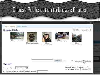 Choose Public option to browse Photos  