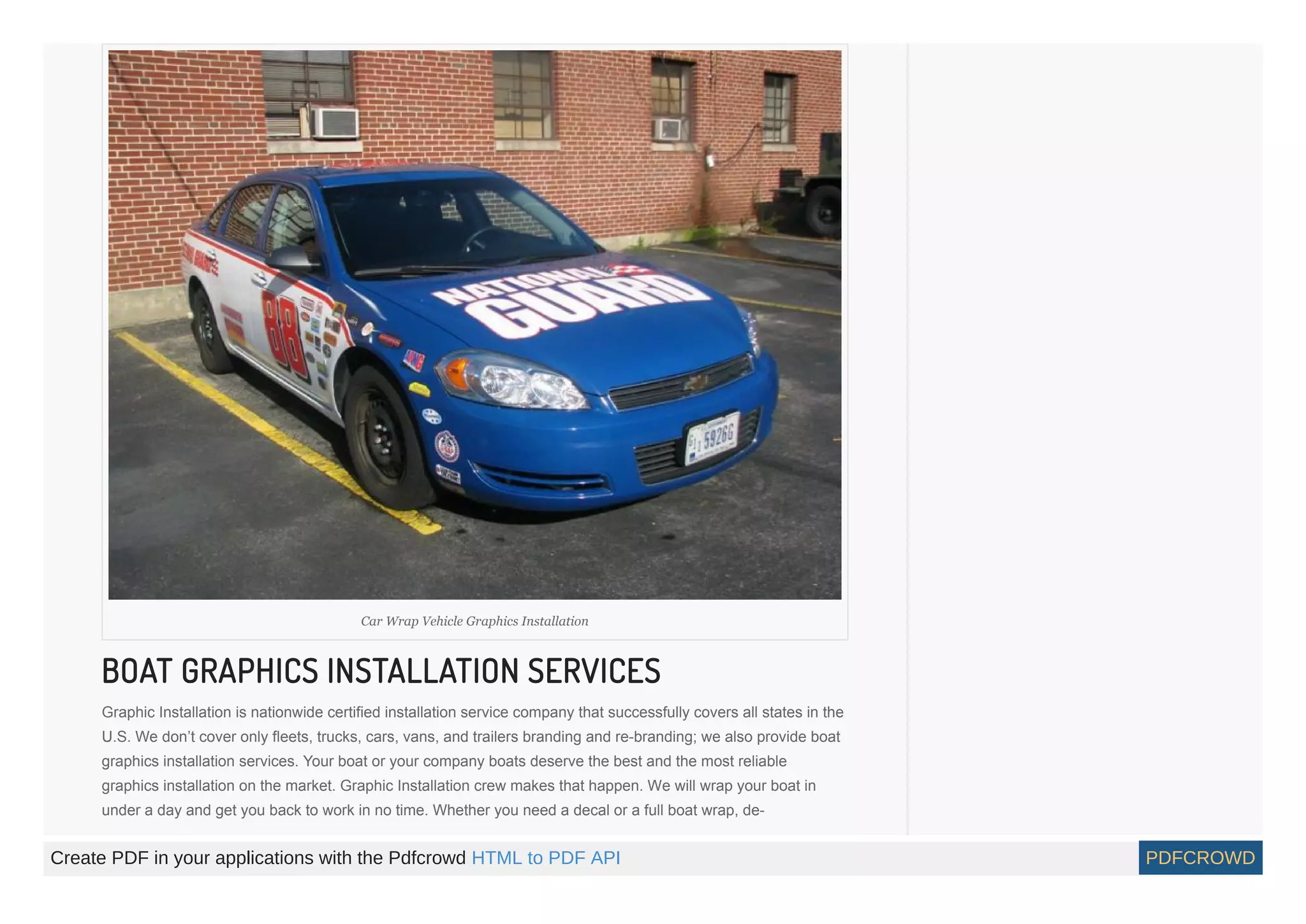 Vehicle Graphic Installation