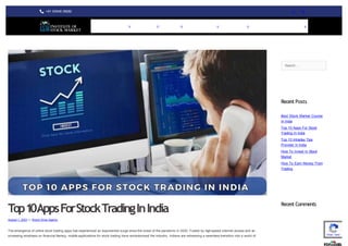Top1
0AppsForStockTradingInIndia
August 1, 2023 by Brand Grow Agency
The emergence of online stock trading apps has experienced an exponential surge since the onset of the pandemic in 2020. Fueled by high-speed internet access and an
increasing emphasis on financial literacy, mobile applications for stock trading have revolutionized the industry. Indians are witnessing a seamless transition into a world of
Search …
Recent Posts
Best Stock Market Course
In India
Top 10 Apps For Stock
Trading In India
Top 10 Intraday Tips
Provider In India
How To Invest In Stock
Market
How To Earn Money From
Trading
Recent Comments
Privacy - Terms
+91 93548 09292 %
V V V V V V
 