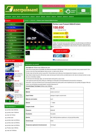 Lampe de poche laser pointeur vert 100mw~3000mw haute puissance