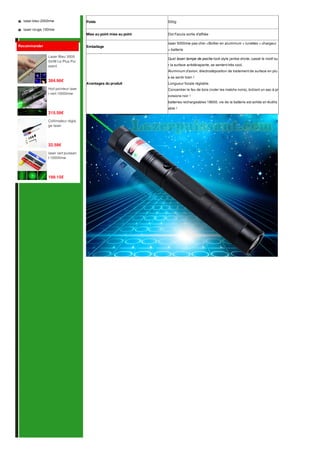 pointeur laser vert puissant 5000mw