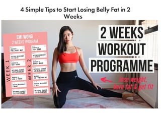 By Andra Picincu, CN, CPT | Updated March 25, 2021
Reviewed by Jill Corleone, RDN, LD
Advertisement
Weight Management Weight and Body Fat Body Fat
JOIN OUR NEWSLETTER
EAT BETTER GET FIT MANAGE WEIGHT LIVE WELL MORE
4 Simple Tips to Start Losing Belly Fat in 2
Weeks
 