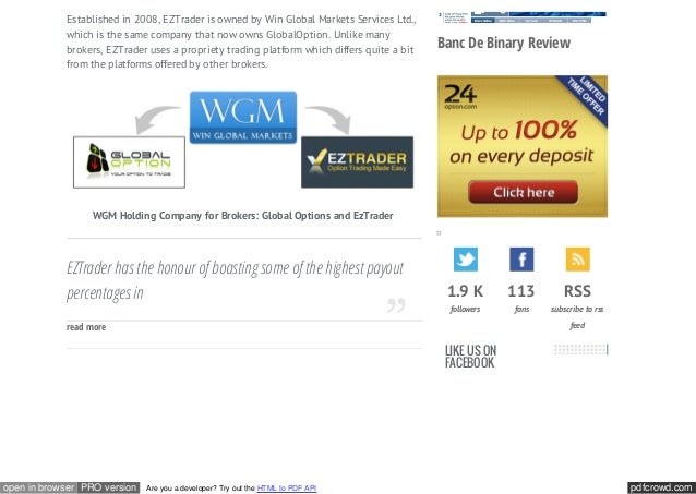 Binary options trading api