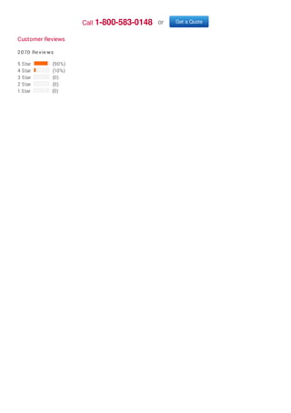 Call 1-800-583-0148 or Get a Quote
Customer Reviews
2070 Re vie ws
5 Star (90%)
4 Star (10%)
3 Star (0)
2 Star (0)
1 Star (0)
 
