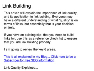 SEO Link Building | PPT