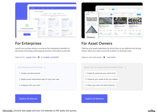 Asset tokenization platform Development by Spydra | PDF