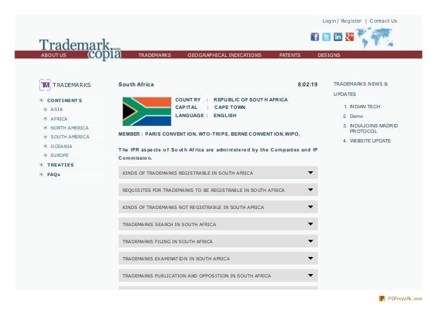 South Africa Trademark Office Search – LMORWY
