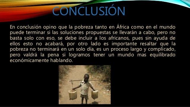 La pobreza en África