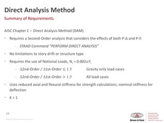Direct Analysis Method Aisc Stability_Analysis_in_STAAD.pptx