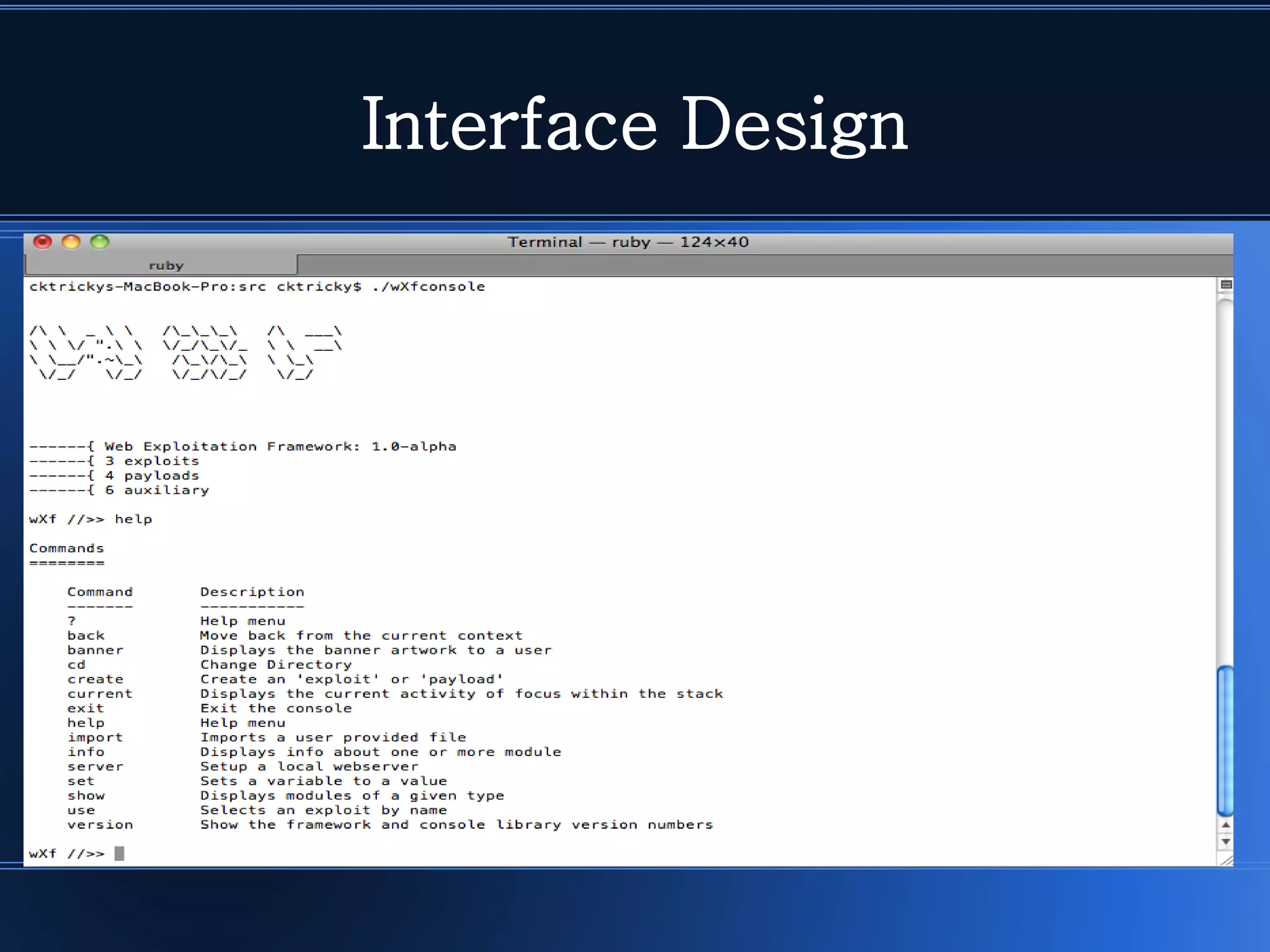 Interface Design  