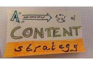 A whistlestop tour of content strategy: Talk at WXG September 2015