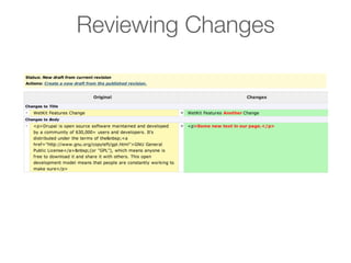 Reviewing Changes

 