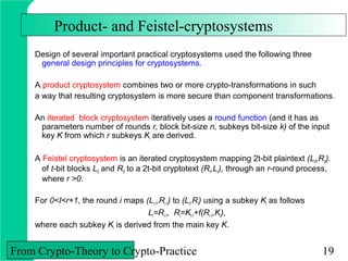 Cryptosystem Components Crypto theory to practice | PPT