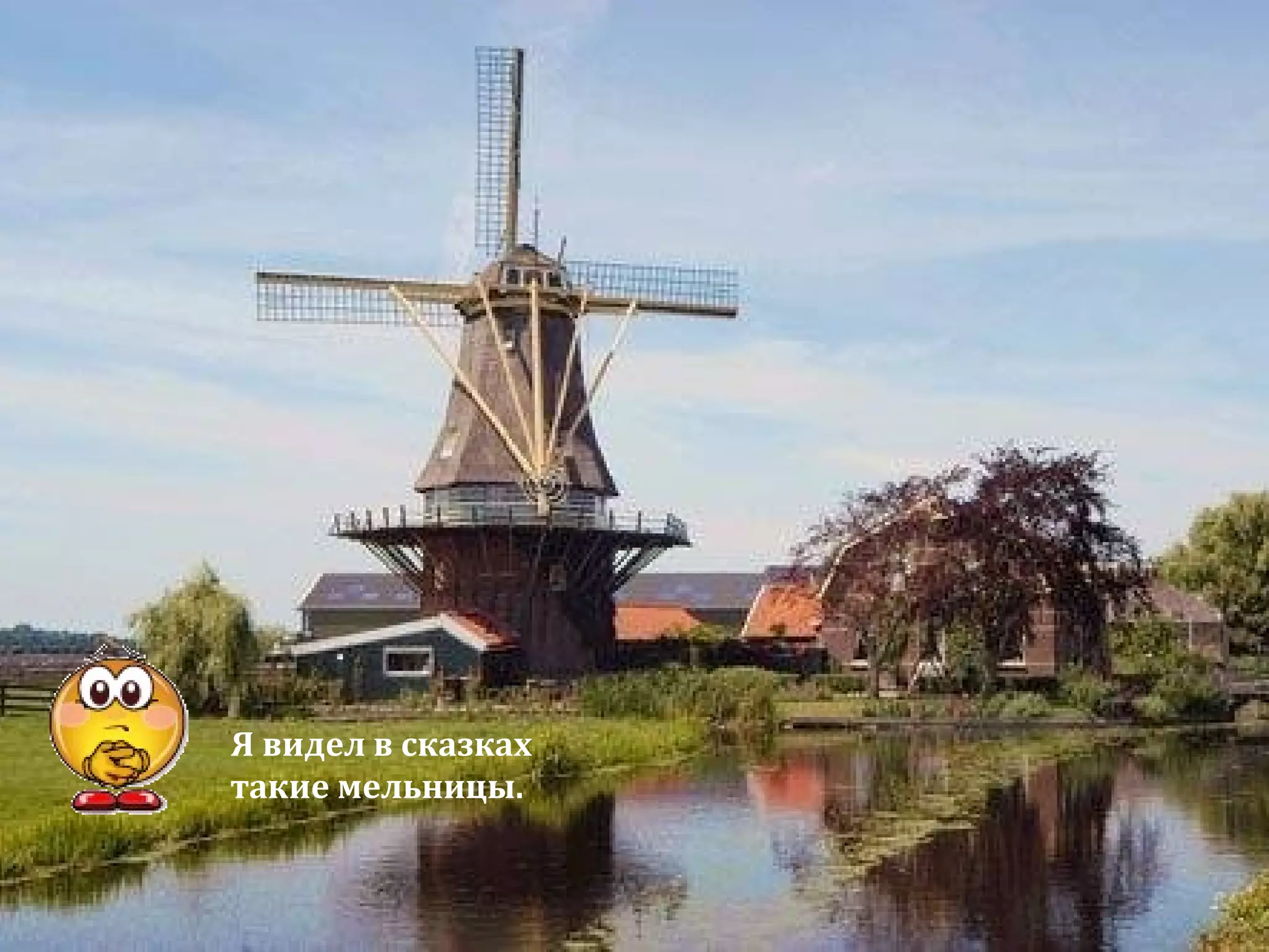 Я видел в сказках
такие мельницы.
 