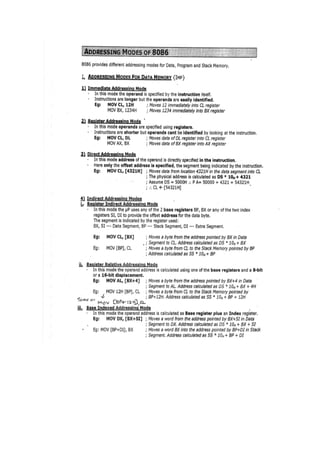 Microprocessor 8086 notes