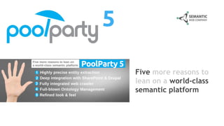 Five more reasons to
lean on a world-class
semantic platform
5
 
