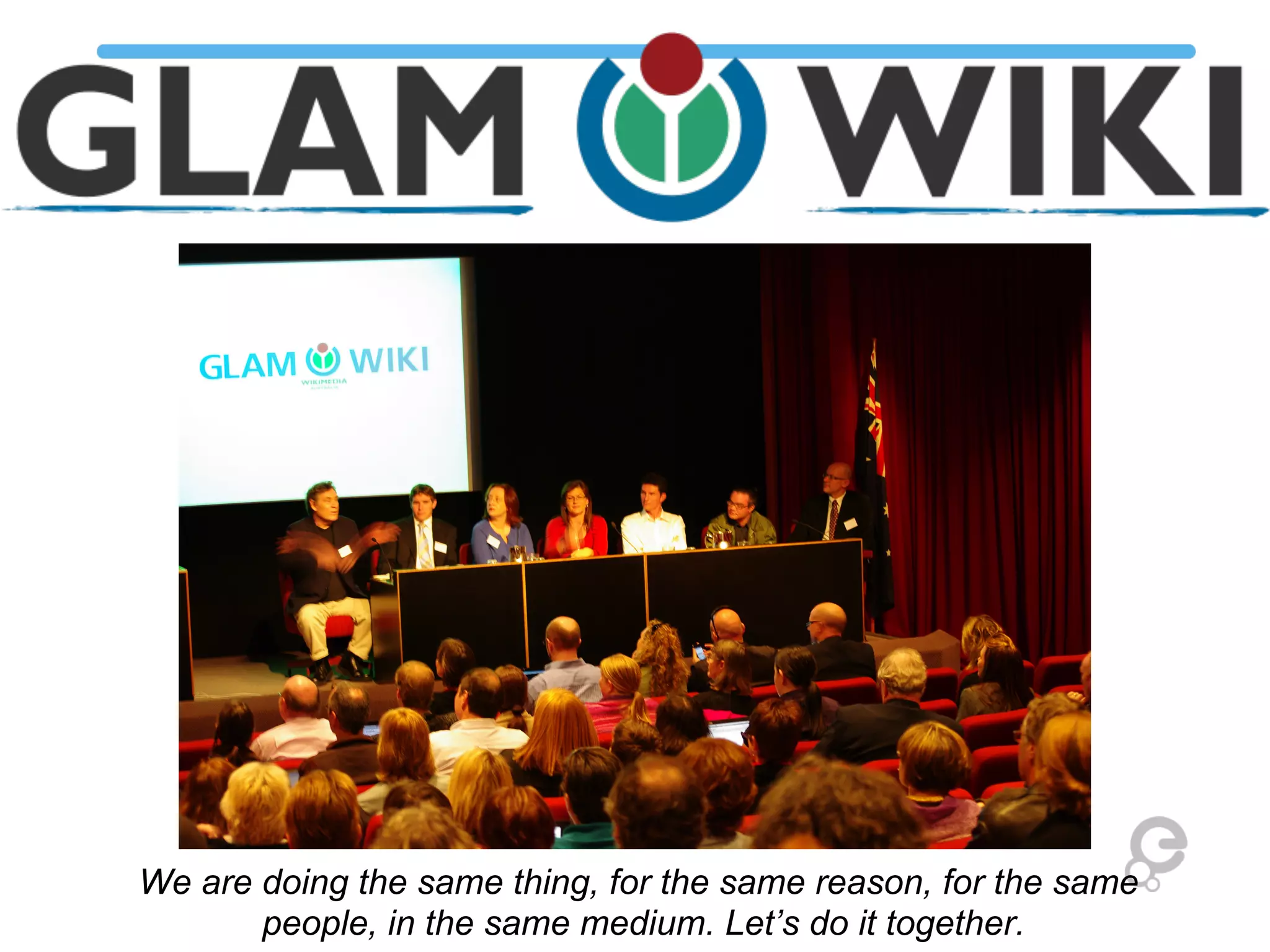 We are doing the same thing, for the same reason, for the same
people, in the same medium. Let’s do it together.
 