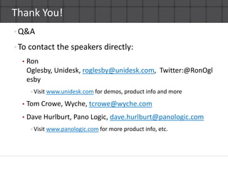 Testing and RolloutPilot group was pivotal - ~2 monthsRollout to groups, do not convert an entire practice area at a time.  ~ 1 month to deliver to all usersMonitor host performance closelyperformance with 25 VMs is different than 5.Be aware of specific apps and how they impact a host.  Anti-virus adds 3-5% to idle CPU of VM, x25 VMs can be a problem.