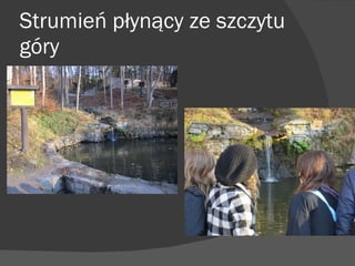 Strumień płynący ze szczytu góry 