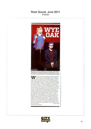 Rock Sound, June 2011
        (France)




                        19
 