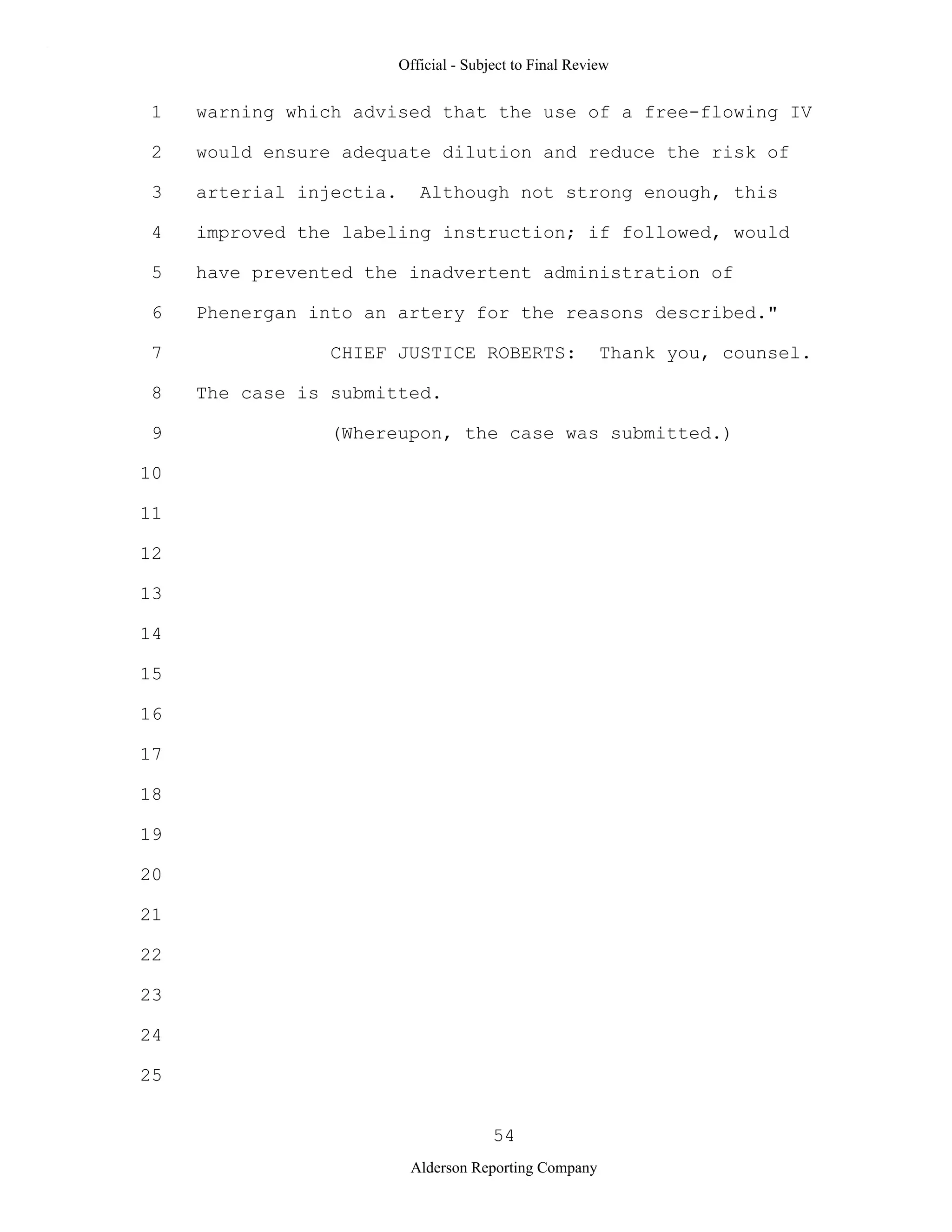 2009 BIOL503 Class 3 Supporting document: Wyeth V Levine Scotus Oral Argument Transcript 06 1249