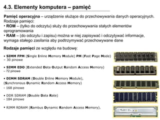 Wyklad 01 budowa_i_dzialanie_komputera | PPT