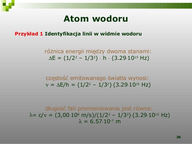 Wykład 15 Mechanika kwantowa - atom wodoru