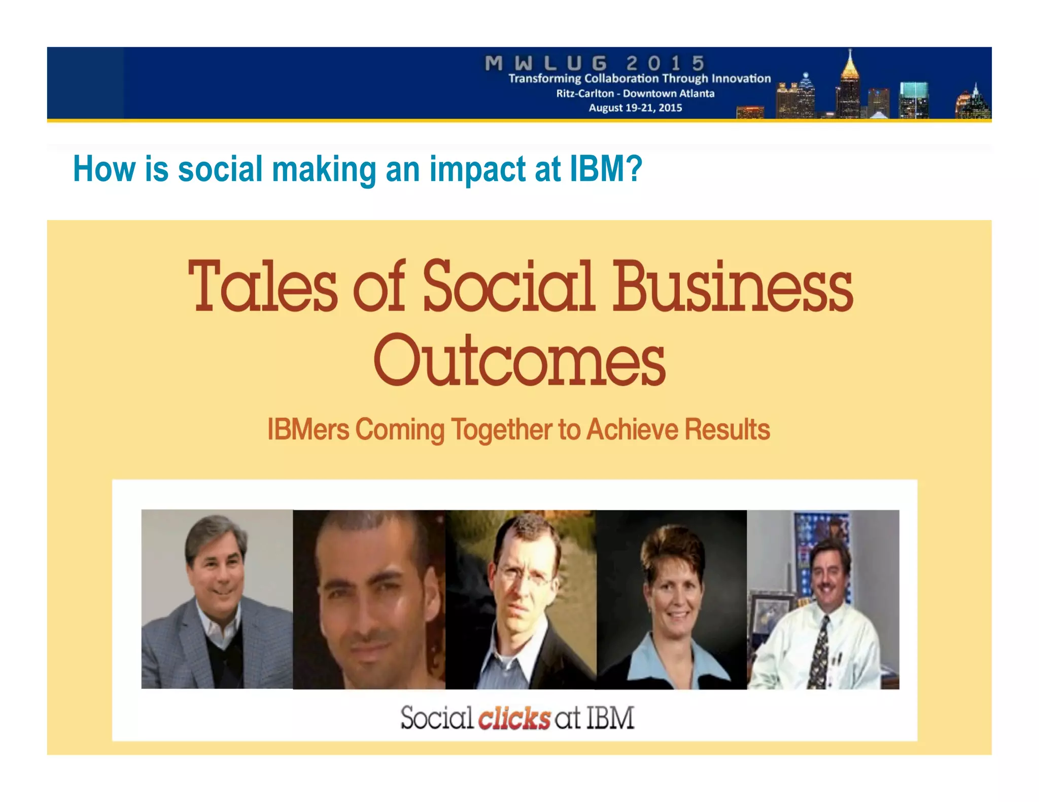 How is social making an impact at IBM?
 