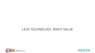#GX24 
LESS TECHNOLOGY, RIGHT VALUE 
 