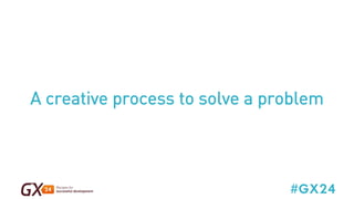 A creative process to solve a problem 
#GX24 
 