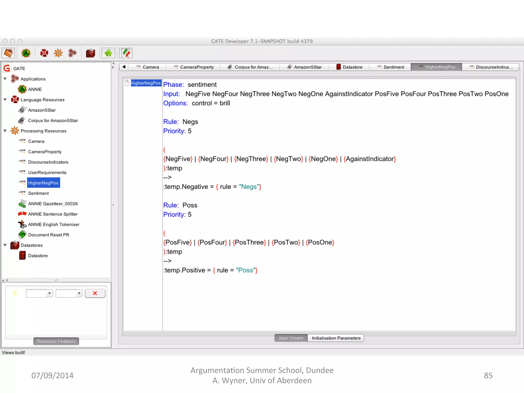 Argumenta.on 
Summer 
School, 
Dundee 
07/09/2014 
A. 
Wyner, 
Univ 
of 
Aberdeen 
84 
 