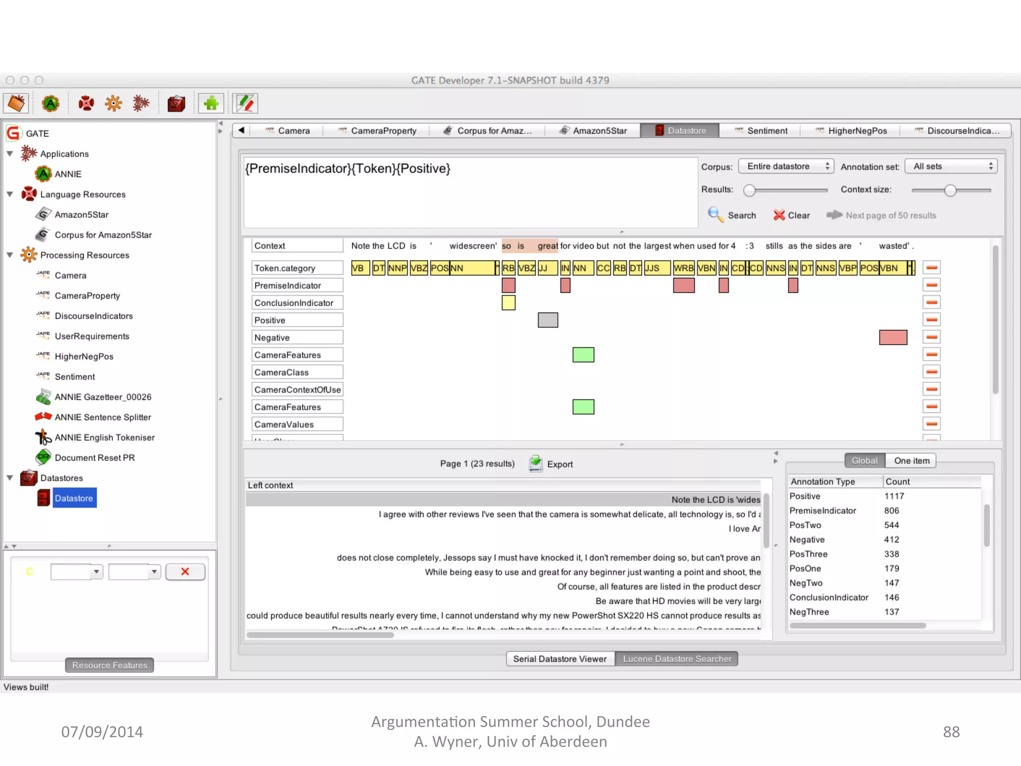 Argumenta.on 
Summer 
School, 
Dundee 
07/09/2014 
A. 
Wyner, 
Univ 
of 
Aberdeen 
87 
 